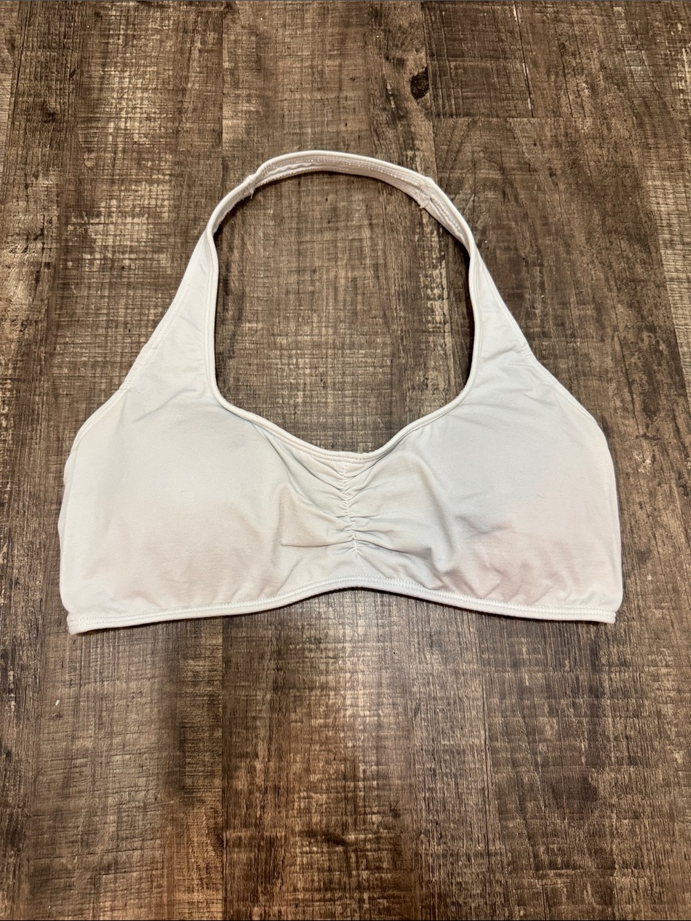 NVGTN White Comeback Seamless Halter Bra- Size M